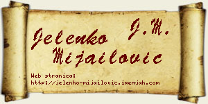 Jelenko Mijailović vizit kartica